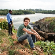 Jacob taking a break by a river