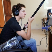 Jacob operating the boom