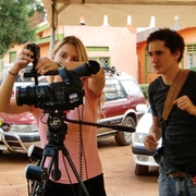 Michelle readies the camera for a shoot